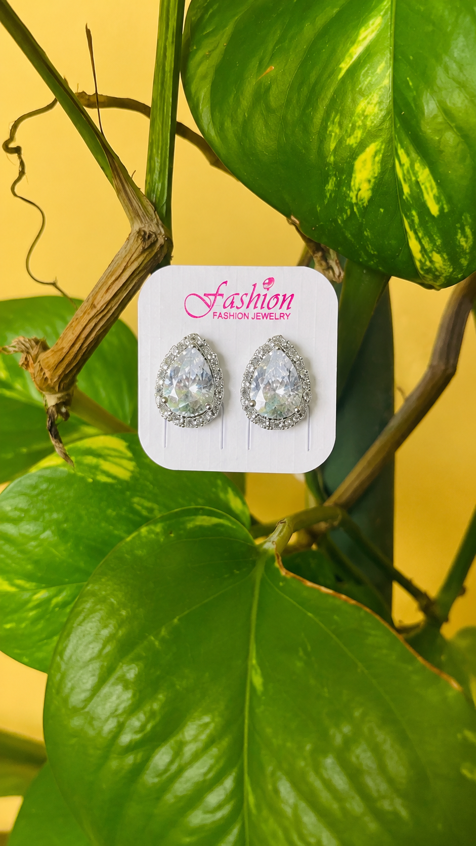 Luxury Pear Cut Crystal Stud Earrings for Women | Elegant Teardrop Earrings