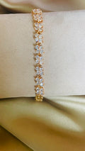 Rose Gold Floral Zircon Bracelet
