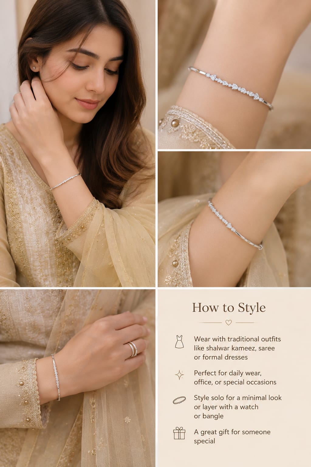 Luxury Zircon Crystal Cuff Bracelet