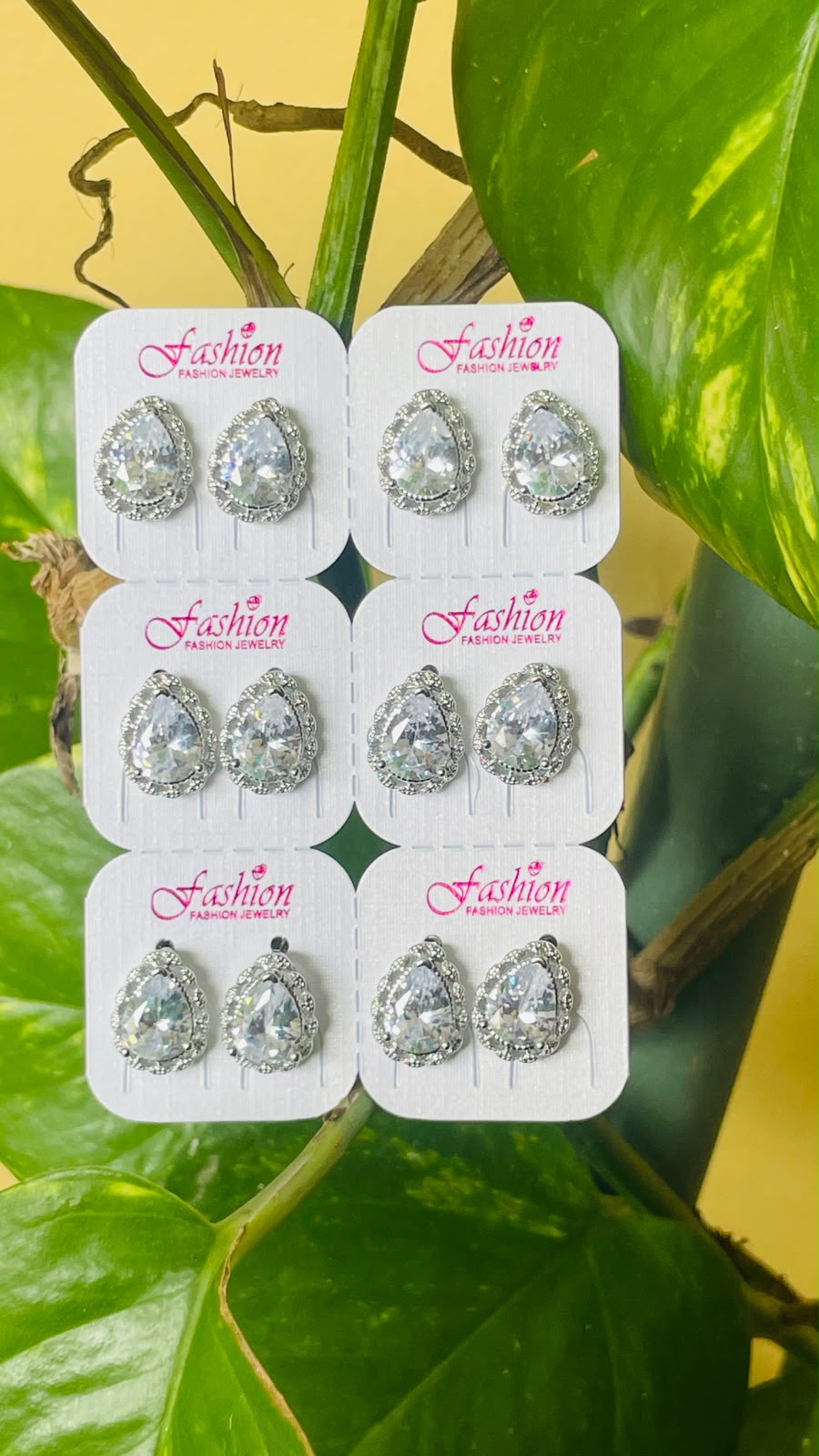 Luxury Pear Cut Crystal Stud Earrings for Women | Elegant Teardrop Earrings
