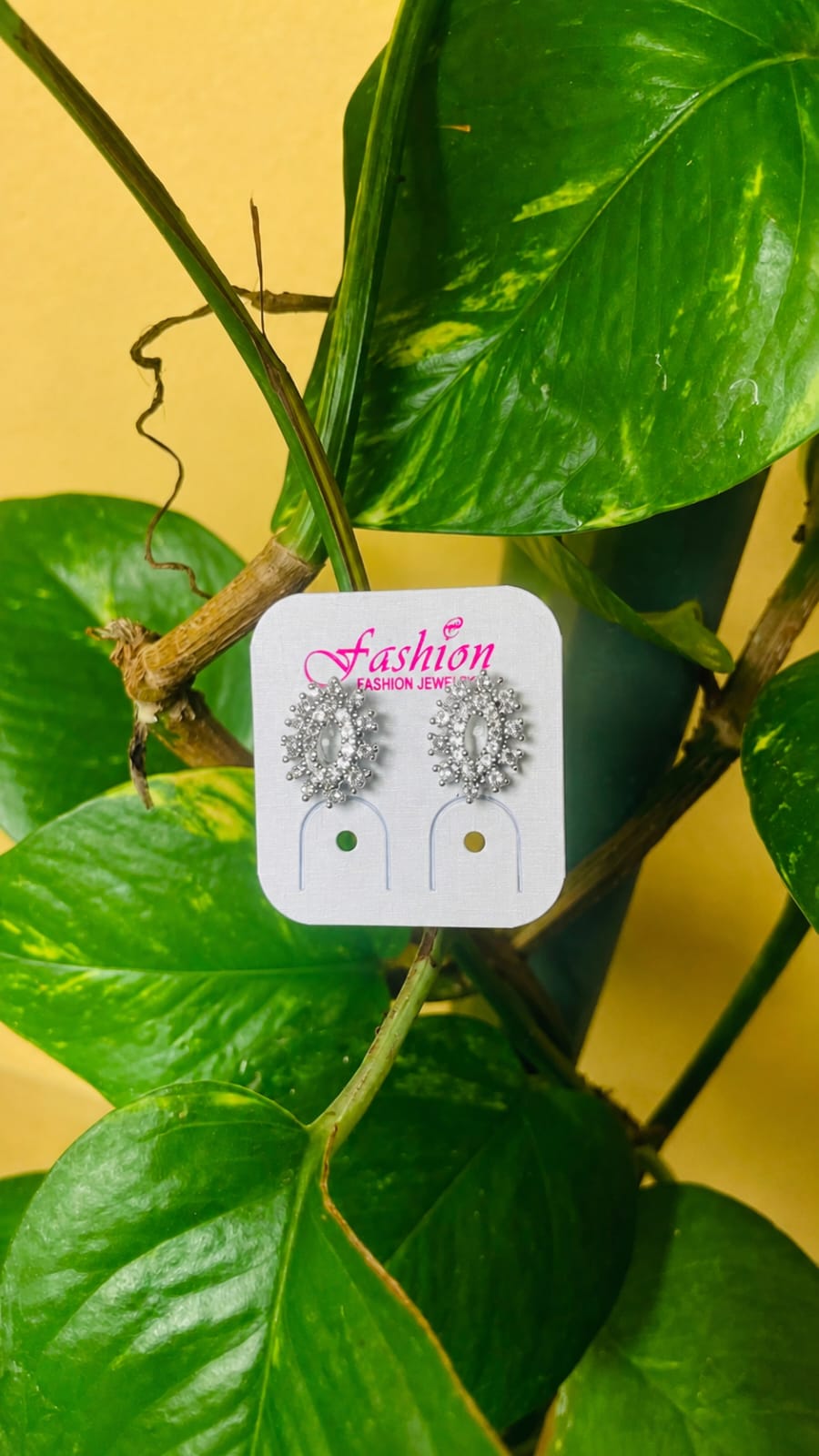 Vintage Pearl Halo Crystal Stud Earrings for Women | Elegant Silver Statement Earrings