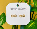 Infinity Gold Stud Earrings for Women – Minimalist Endless Love Earrings | Trendy Fashion Jewelry Pakistan