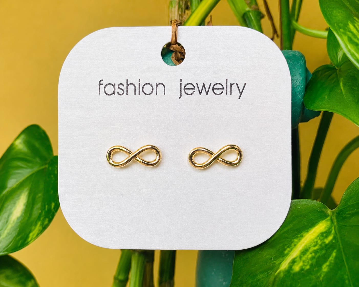 Infinity Gold Stud Earrings for Women – Minimalist Endless Love Earrings | Trendy Fashion Jewelry Pakistan