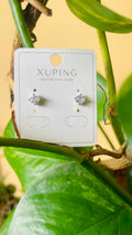 Princess Cut Cubic Zirconia Stud Earrings for Women | Elegant Crystal Earrings