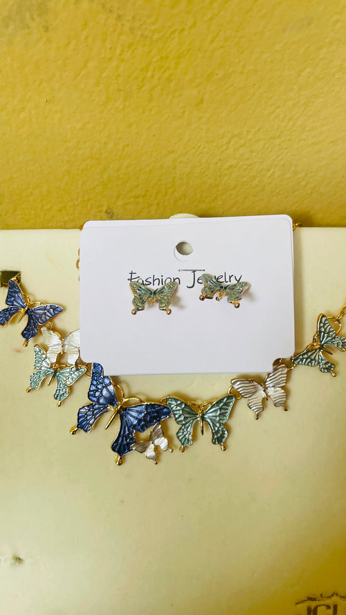 Butterfly Stud Earrings for Women – Colorful Enamel Butterfly Earrings | Cute Fashion Jewelry Pakistan