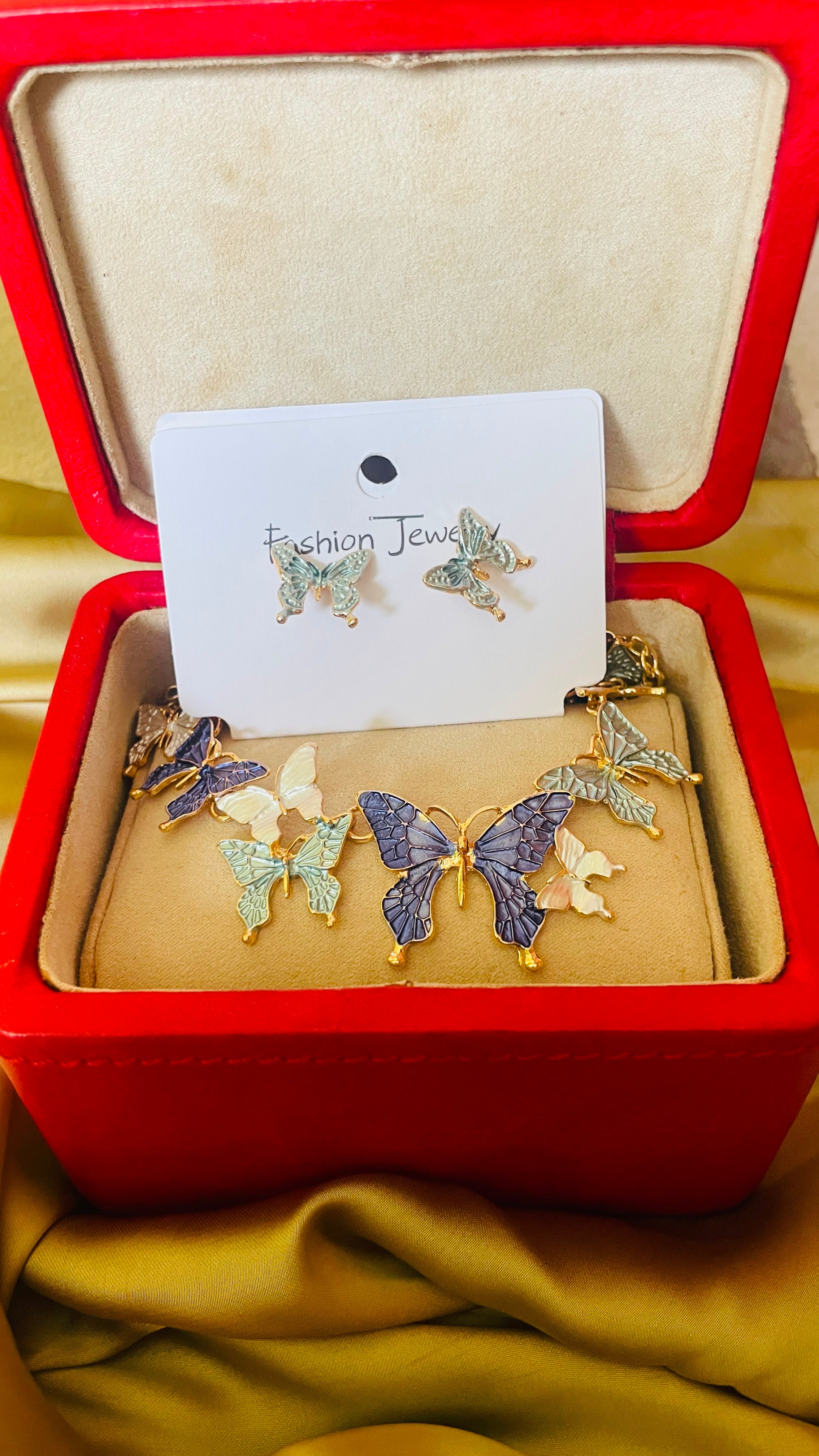 Butterfly Stud Earrings for Women – Colorful Enamel Butterfly Earrings | Cute Fashion Jewelry Pakistan